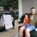 Dad walks in Seoul to cope with missing kids in US.