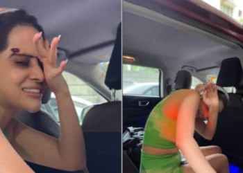 Urfi Javed came out of the house without makeup, the actress hid her face on seeing the paps